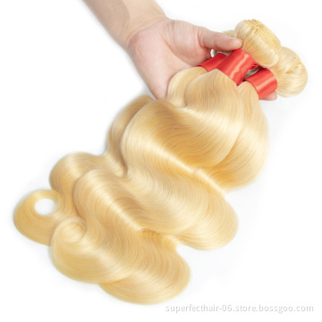 Henan Wholesale Vendors Virgin Cuticle Aligned Human Hair 613 Blonde Color